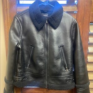 Express Black Faux Leather Jacket